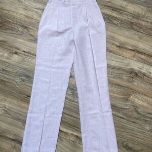 Vintage Baby Pink Truffles Linen Pants. Light Weight. High Waisted. 24”x 29